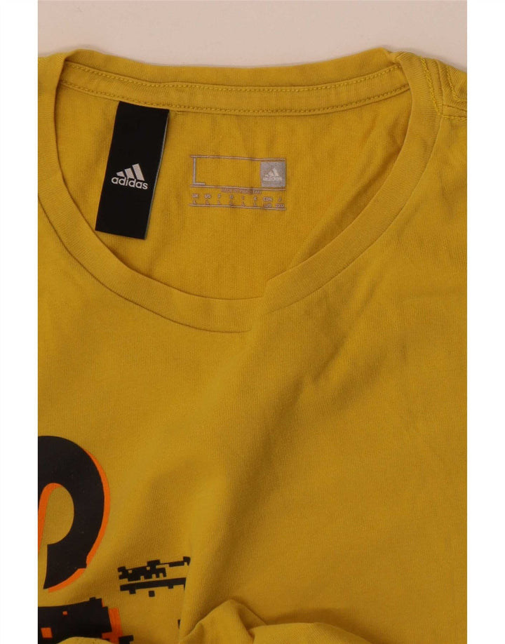 Camiseta Adidas Masculina Graphic Top Grande Amarelo