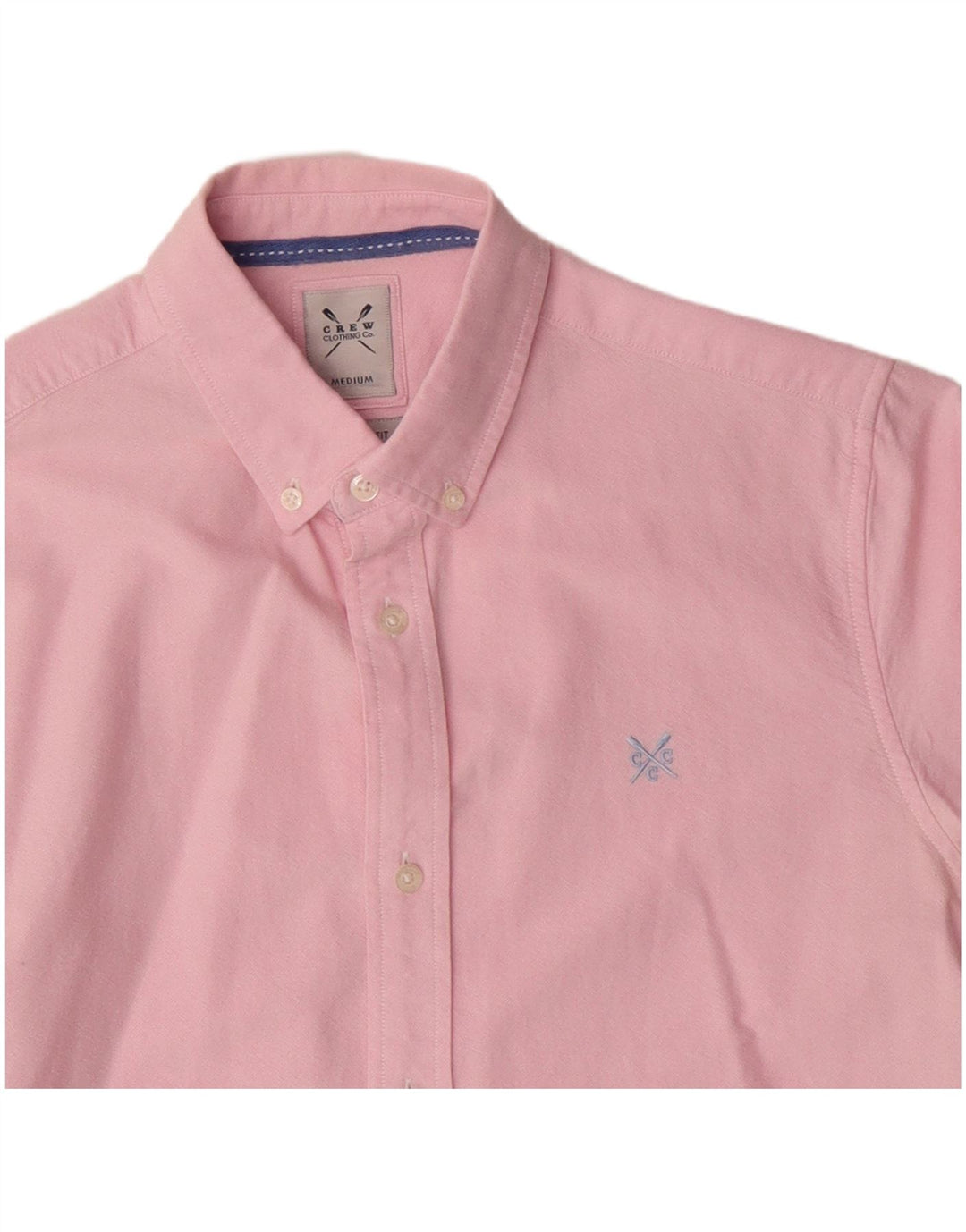 CREW CLOTHING Camisa masculina de algodão rosa médio