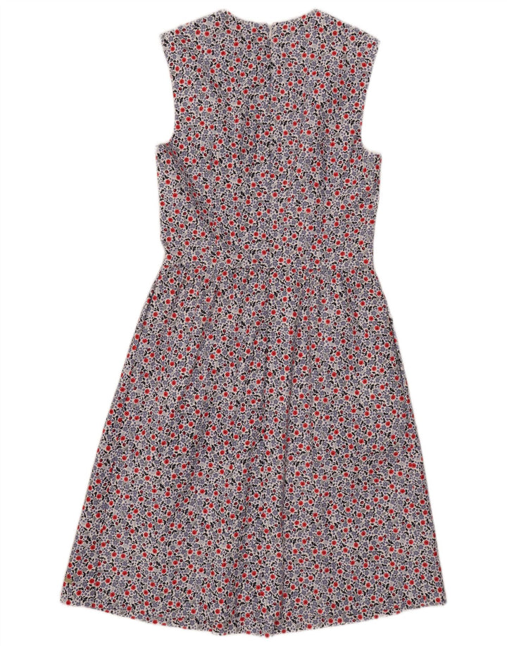 Vestido feminino Tommy Hilfiger sem mangas evasê US 4 pequeno multicolorido