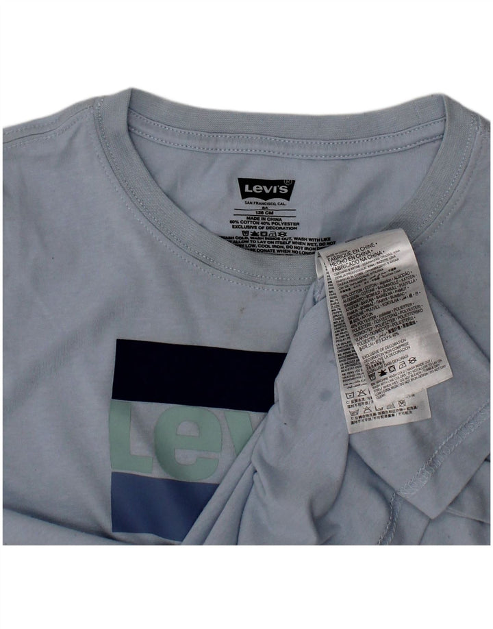 Camiseta gráfica LEVI'S Boys 7-8 anos algodão azul