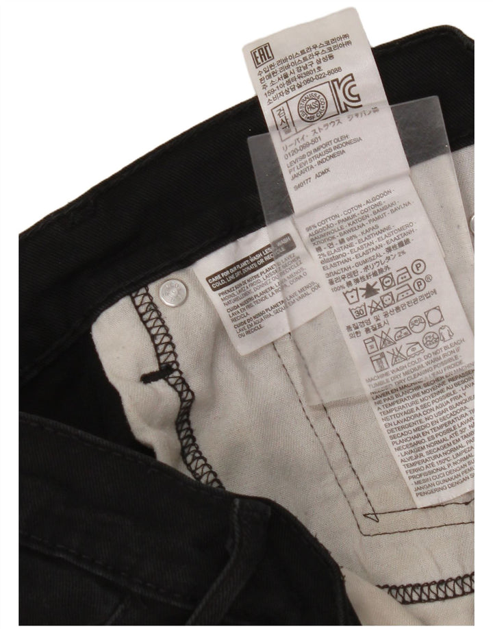 LEVI'S Feminino 511 Slim Jeans W32 L32 Algodão Preto