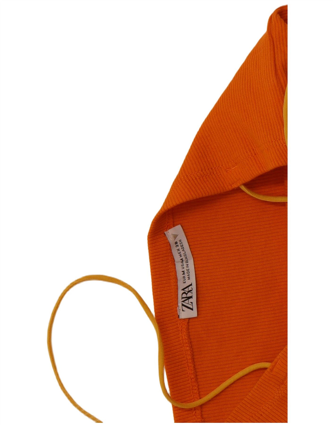 ZARA Womens Crop Cami Top UK 12 Médio Laranja