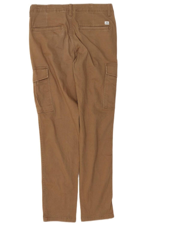 Calça cargo slim masculina Jack & Jones W32 L30 algodão marrom
