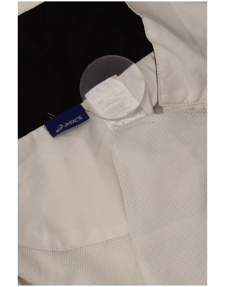 Asics Mens Tracksuit Top Jacket Médio Branco Colourblock Poliéster