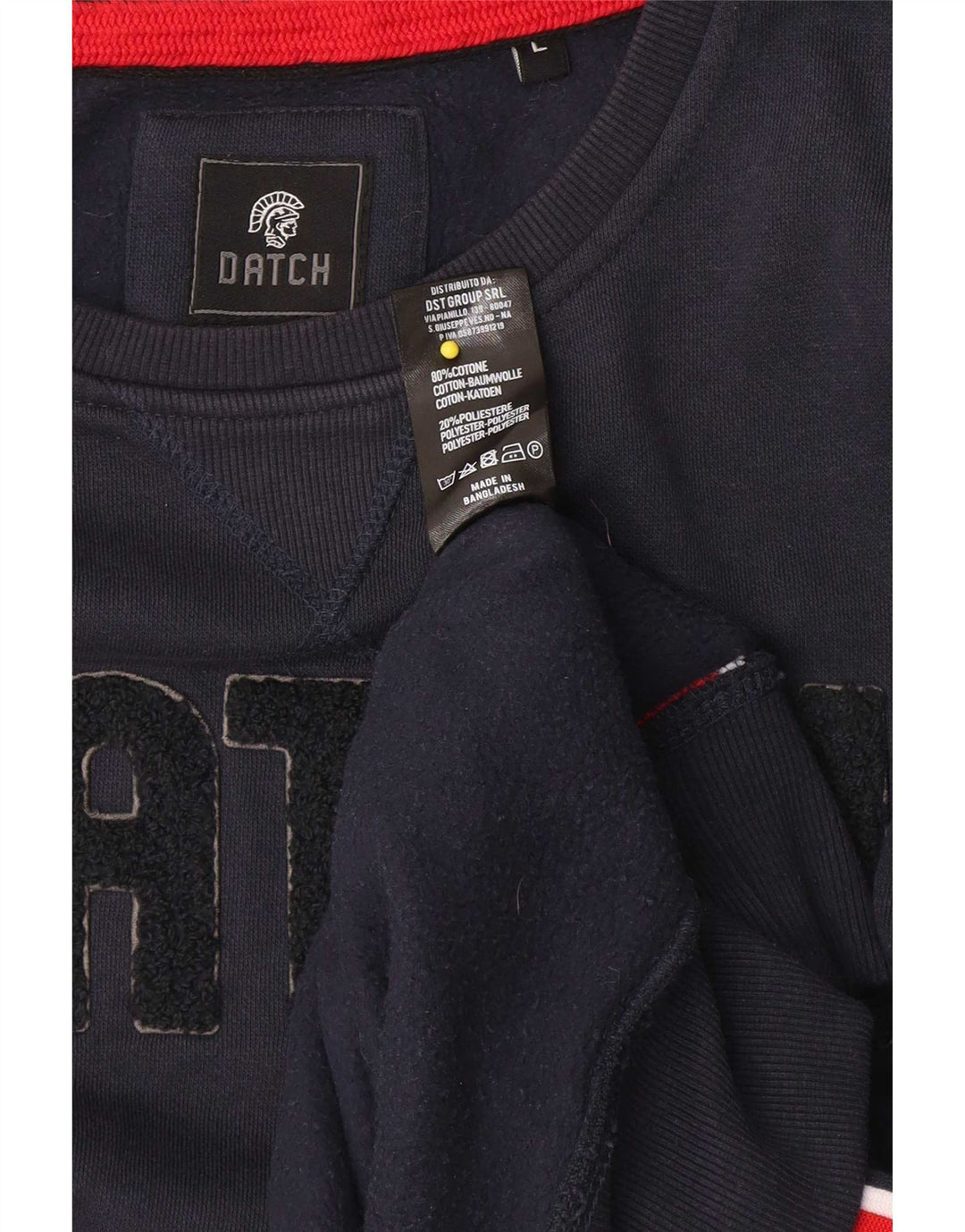Datch moletom gráfico masculino jumper grande algodão azul marinho