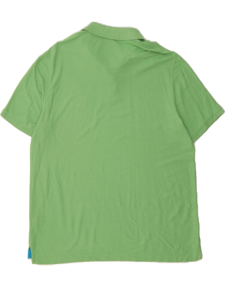 IZOD Mens Big & Tall Polo Shirt 2XL Green Cotton Vintage Izod and Second-Hand Izod from Messina Hembry 