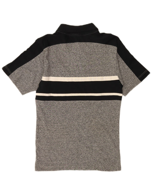 Camisa polo masculina Champion pequena cinza colorblock