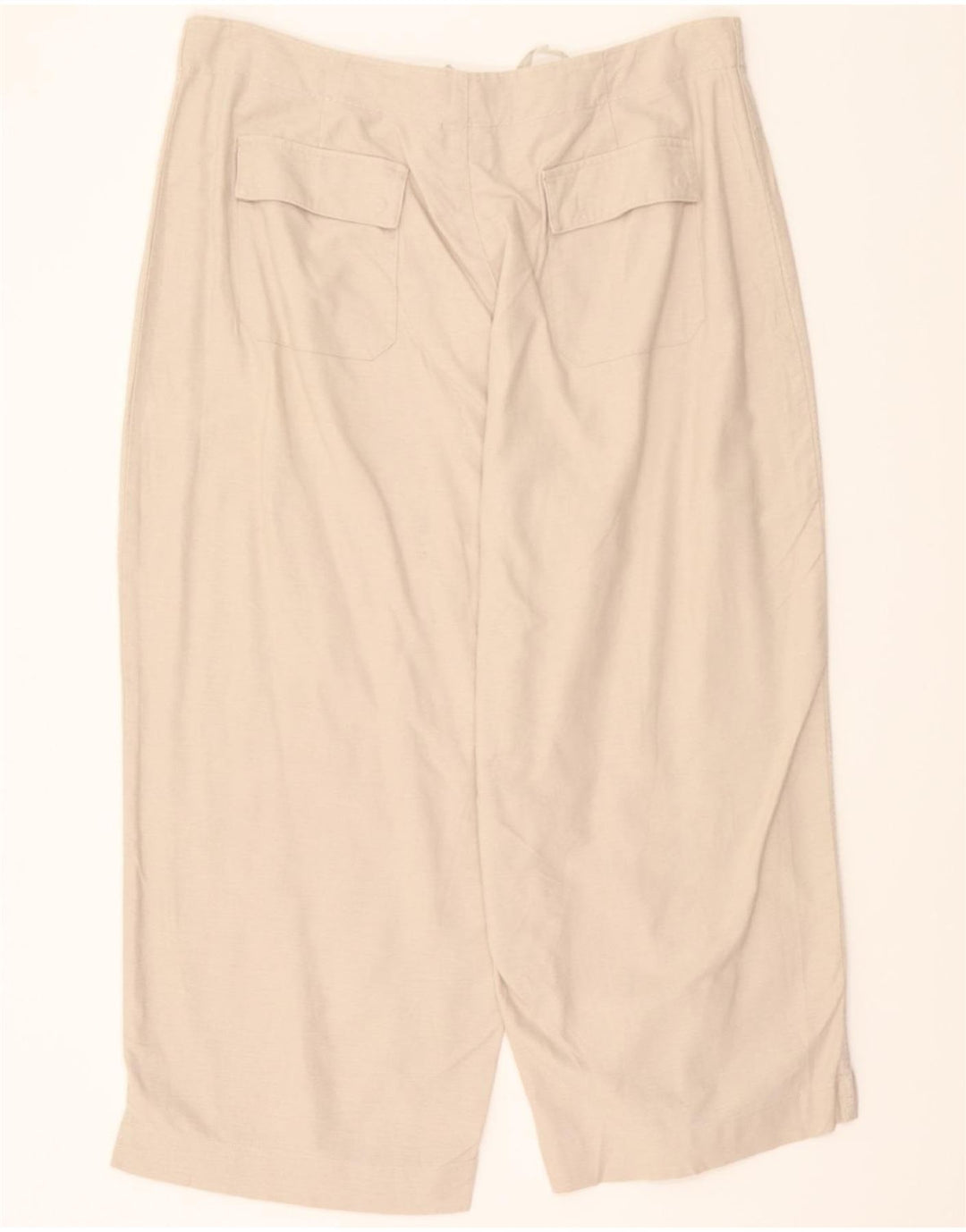 LEE Womens Straight Cropped Trousers US 18 2XL W36 L23 Beige Linen Vintage Lee and Second-Hand Lee from Messina Hembry 