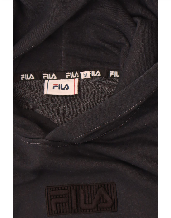 Fila feminino gráfico moletom com capuz UK 14 médio preto