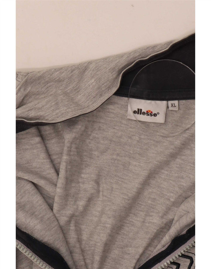 Jaqueta Ellesse masculina com agasalho gráfico XL cinza manchado