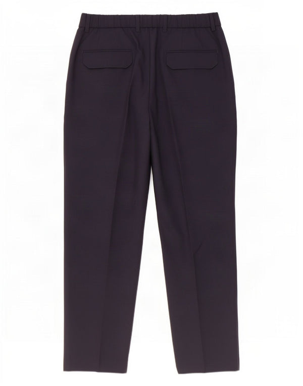 Calça masculina Massimo Dutti Crop Pegged Suit EU 40 Médio W31 L26 Azul Marinho
