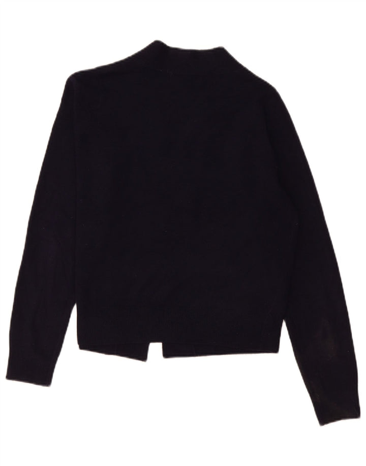 Suéter cardigã feminino aberto Marks & Spencer Reino Unido 14 médio azul marinho