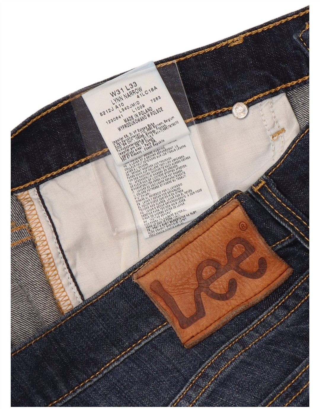 LEE Womens Lynn Narrow Slim Jeans W31 L29 Azul Algodão