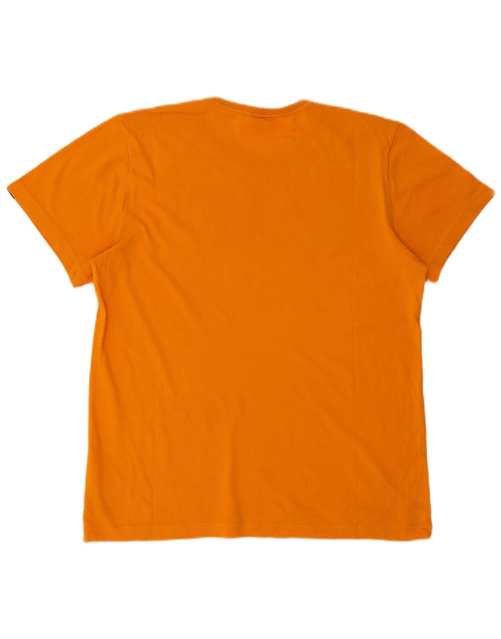 Adidas Mens Graphic T-Shirt Top Médio Algodão Laranja