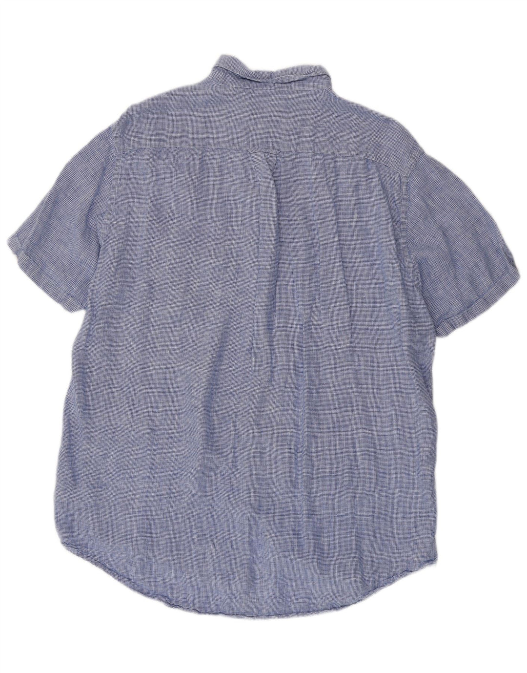 GANT Camisa masculina de manga curta de ajuste regular tamanho 45/46 2XL azul Houndstooth