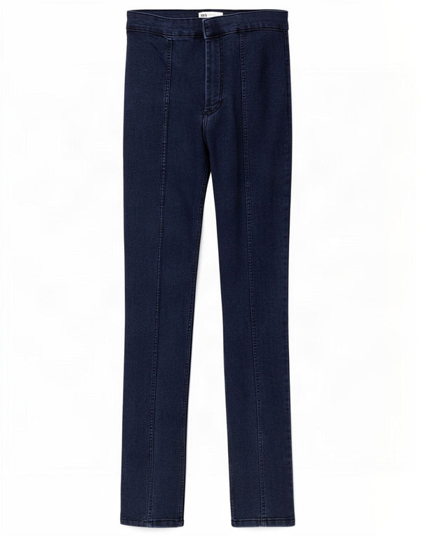 Zara Jeans skinny feminino de cintura alta UE 38 pequeno W28 L34 algodão azul