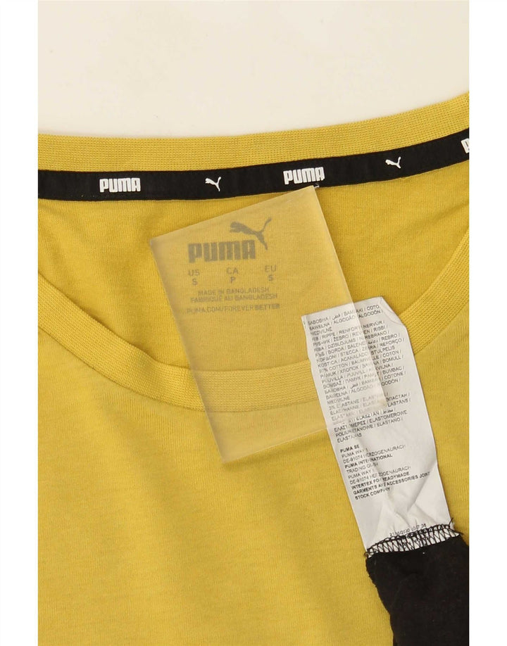 Puma Mens T-Shirt Top Pequeno Multicolorido Colorblock Algodão