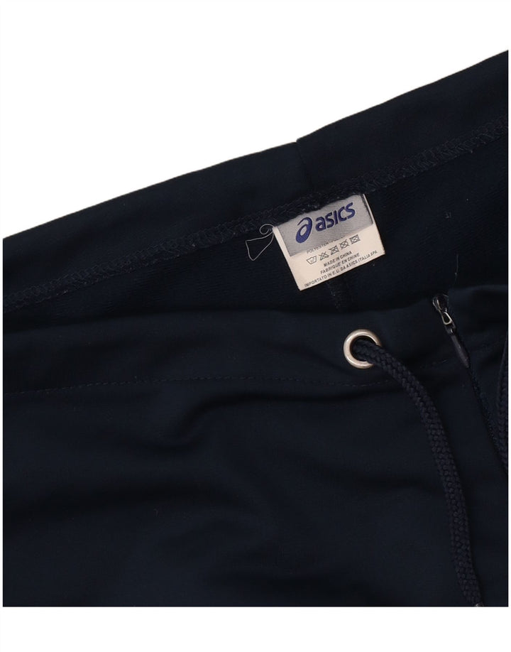 Calça feminina reta casual Asics médio W28 L32 azul marinho poliéster