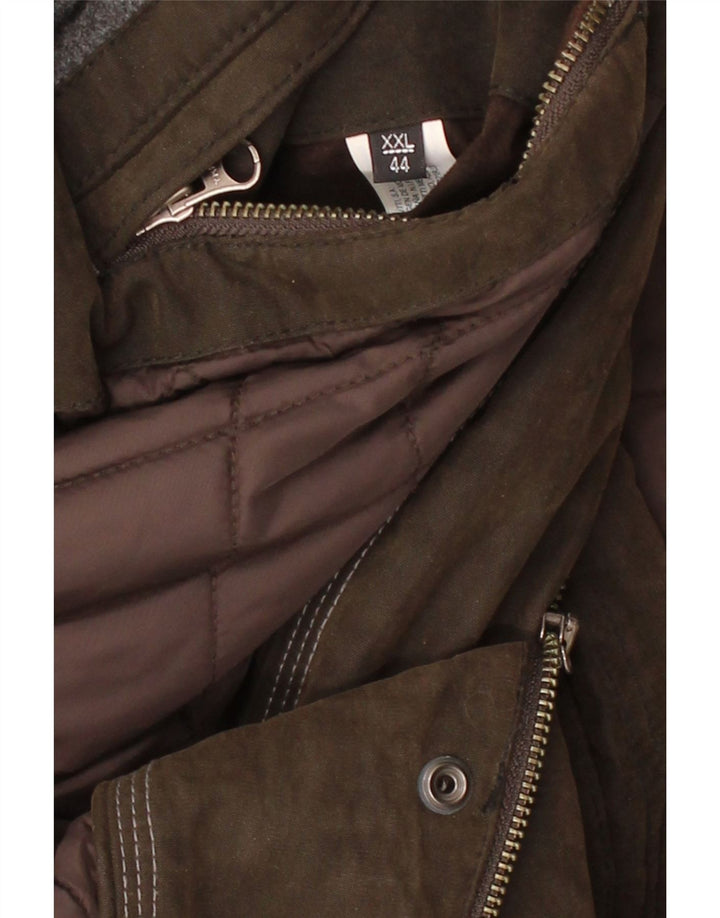 Jaqueta masculina de algodão encerado MASSIMO DUTTI UK 44 2XL marrom