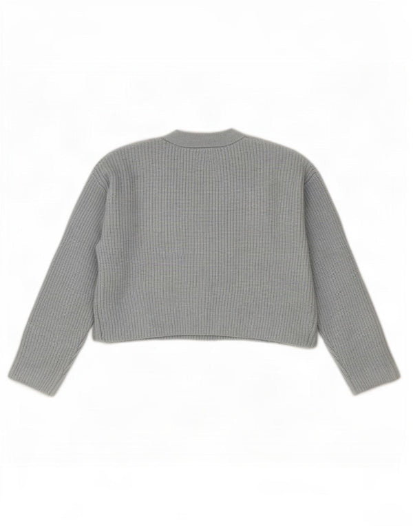 Suéter Zara Girls Crop Cardigan 13-14 anos Azul Poliéster