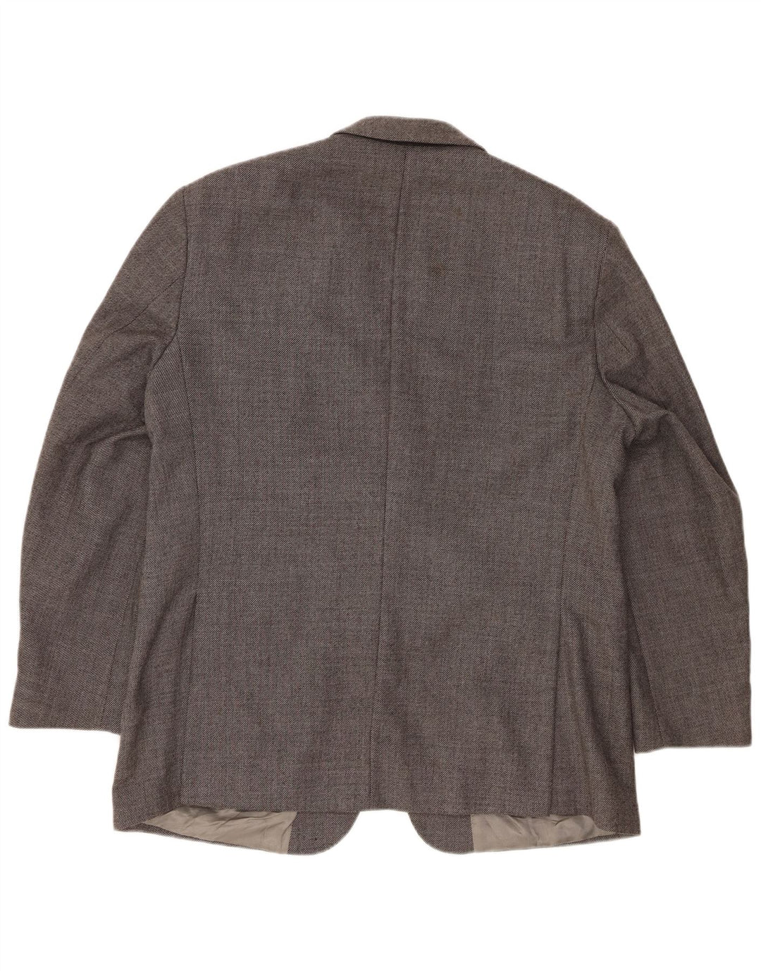 Jaqueta blazer masculina de 2 botões Marks & Spencer Reino Unido 44 XL cinza nova lã