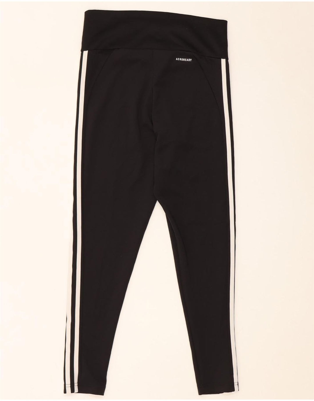 ADIDAS Womens Aeroready Leggings UK 12/14 Médio Preto Poliéster