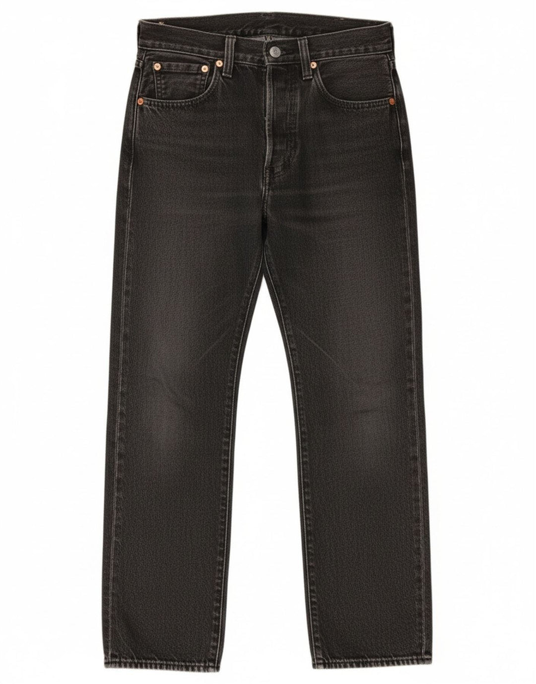 Calça jeans masculina Levi's 501 Straight W28 L28 cinza algodão