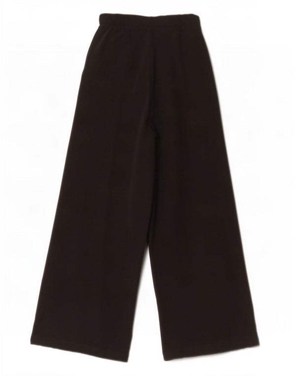 Zara Calça feminina casual de perna larga pequena W26 L27 preta