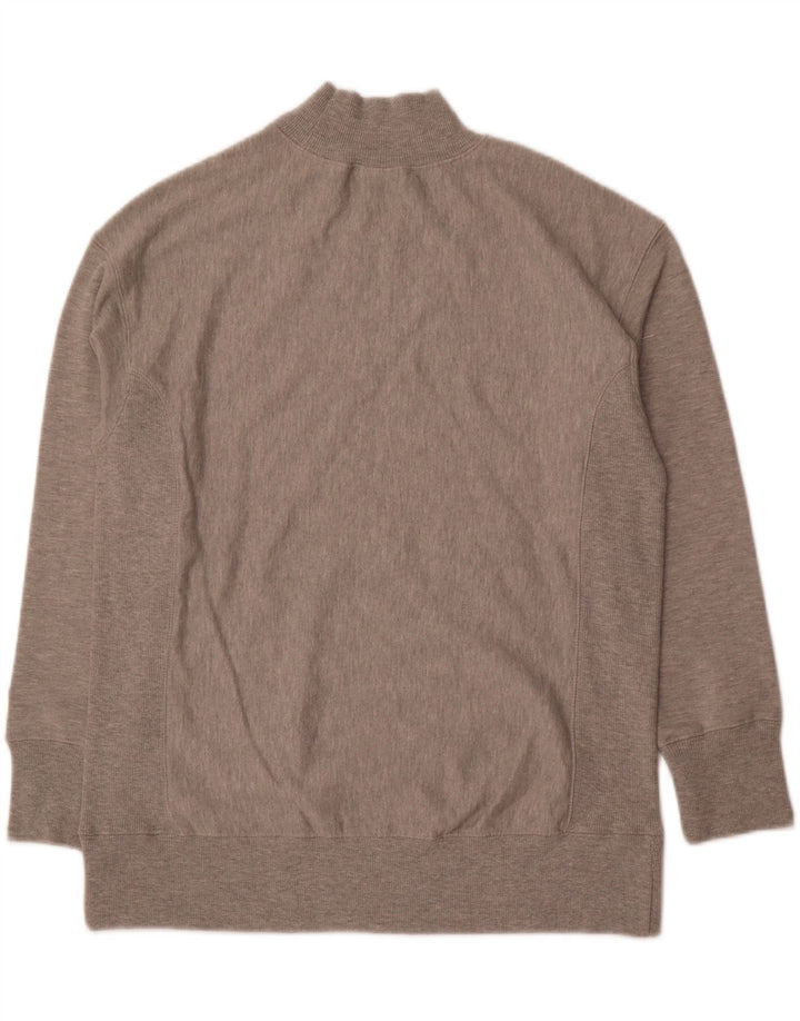 CHAMPION Suéter masculino com estampa reversa de tecido reverso, algodão cinza médio