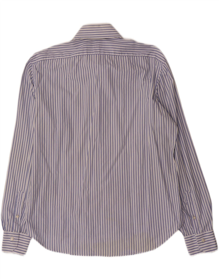 Camisa masculina Barba tamanho 17 XL listrada azul