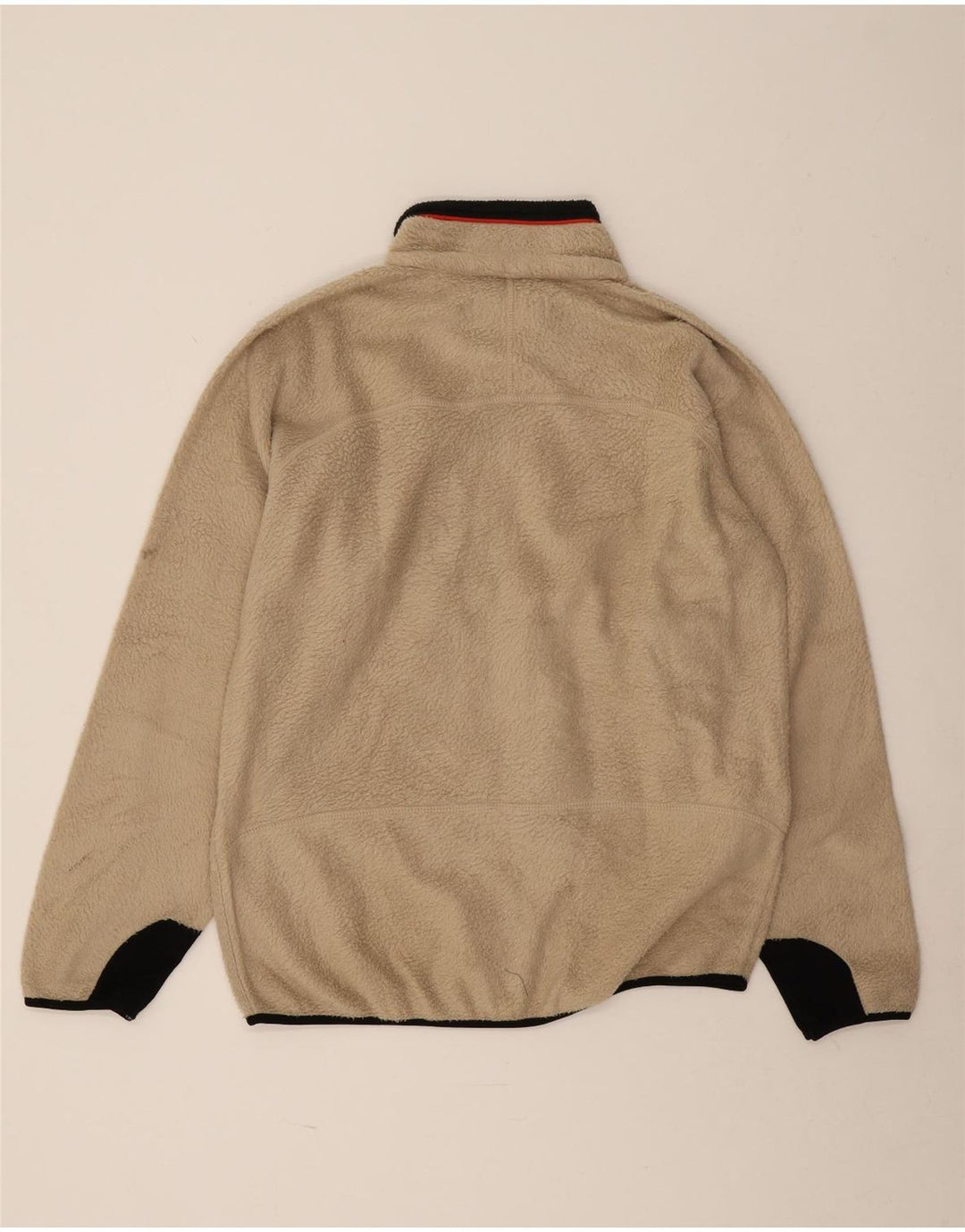 Fila Mens Fleece Jacket UK 40 Grande Poliéster Colourblock Bege