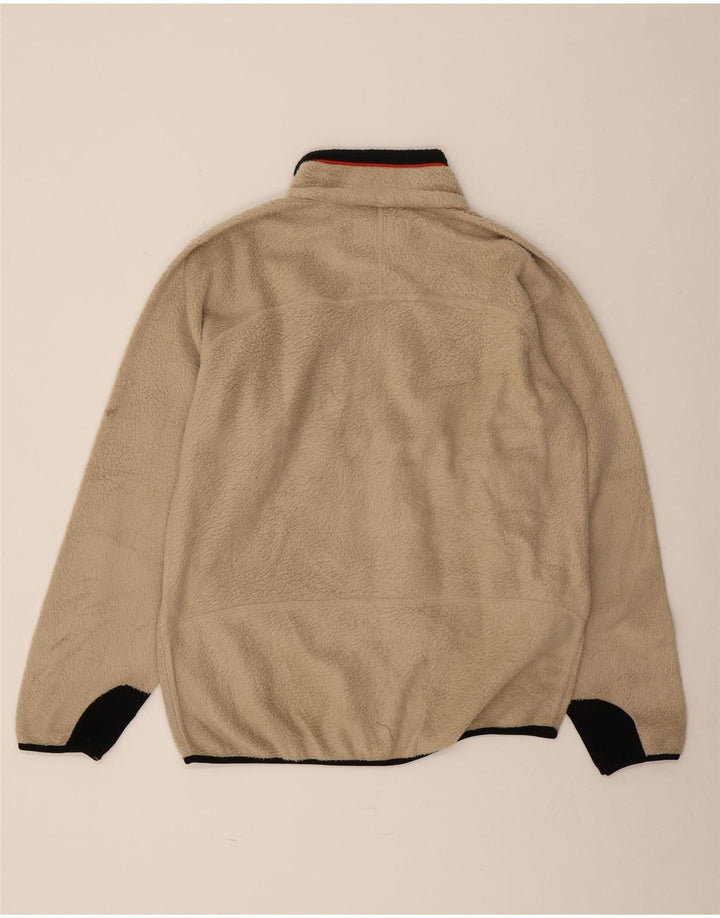 Fila Mens Fleece Jacket UK 40 Grande Poliéster Colourblock Bege