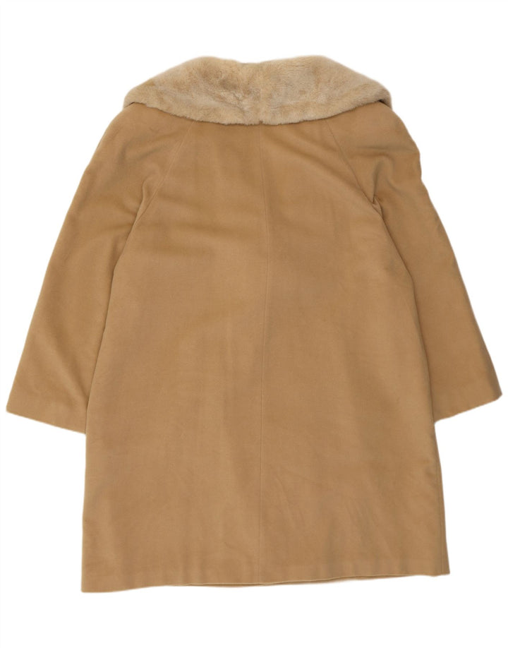 Casaco feminino St. Michael com peito duplo Marks & Spencer Reino Unido 16 grande bege