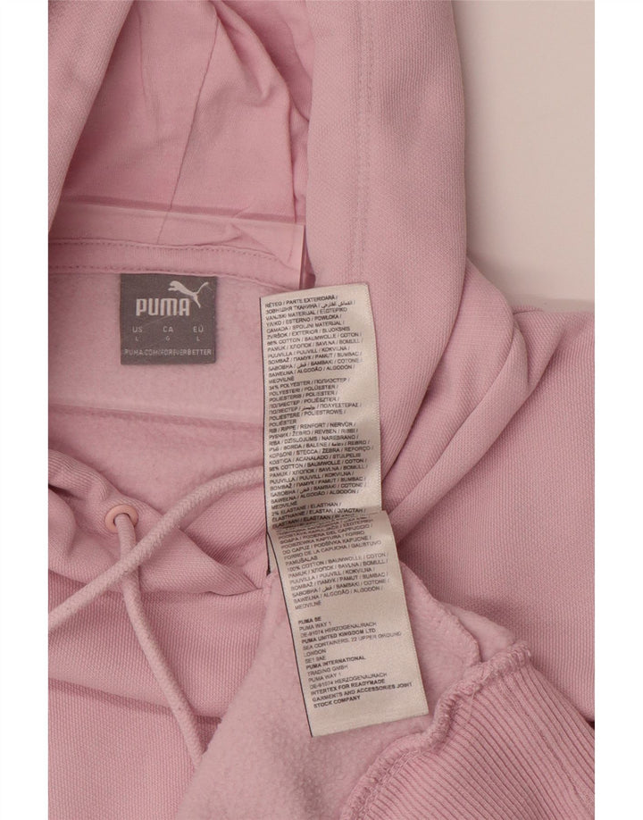 Jumper com capuz feminino PUMA UK 16 grande algodão rosa