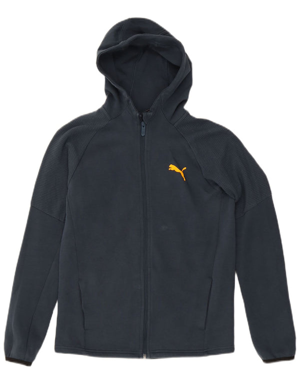 Suéter Puma Boys Zip com capuz 13-14 anos azul marinho algodão