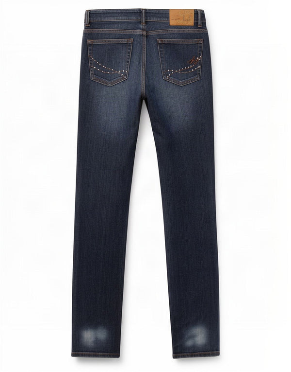 Liu Jo Masculino Slim Fit Bootcut Jeans W29 L33 Azul Algodão