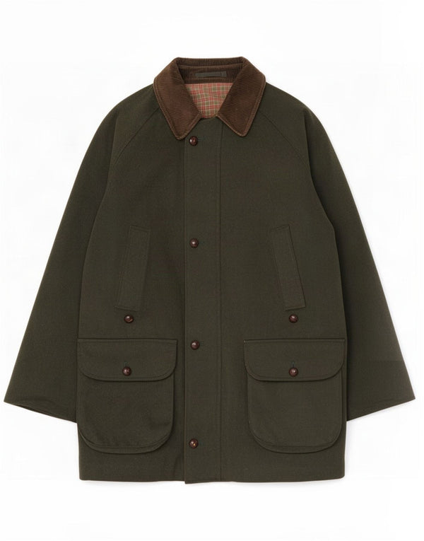 Jaqueta utilitária masculina Barbour UK 42 XL lã verde