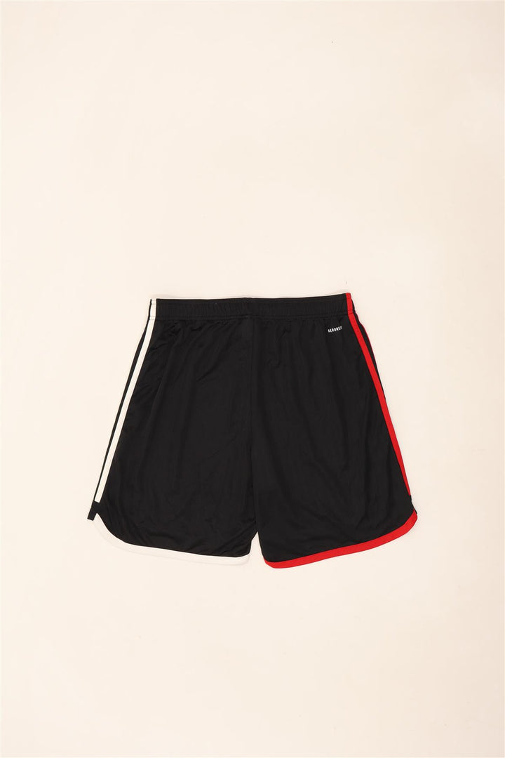 Shorts esportivos masculinos Adidas grande poliéster preto