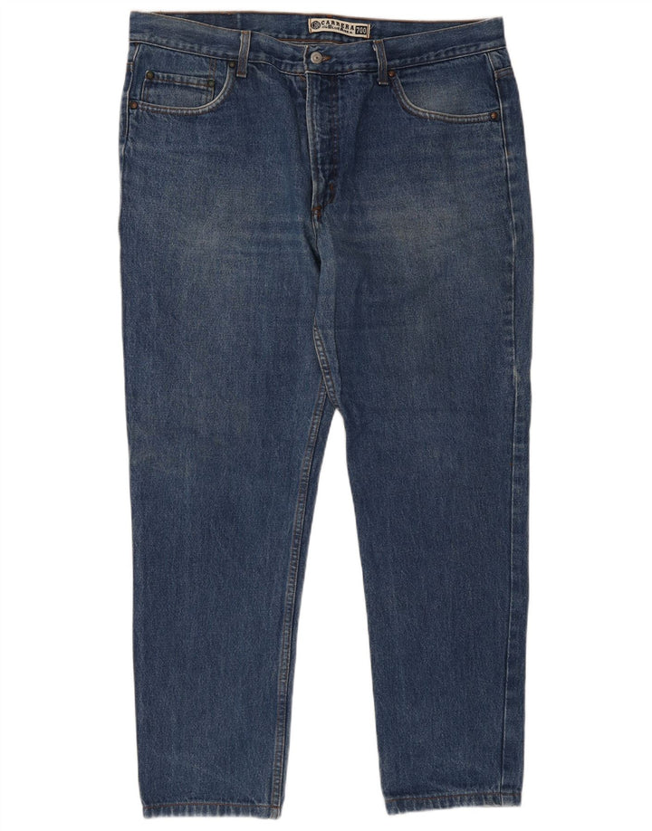Carrera Mens Straight Jeans W44 L32 Azul Algodão