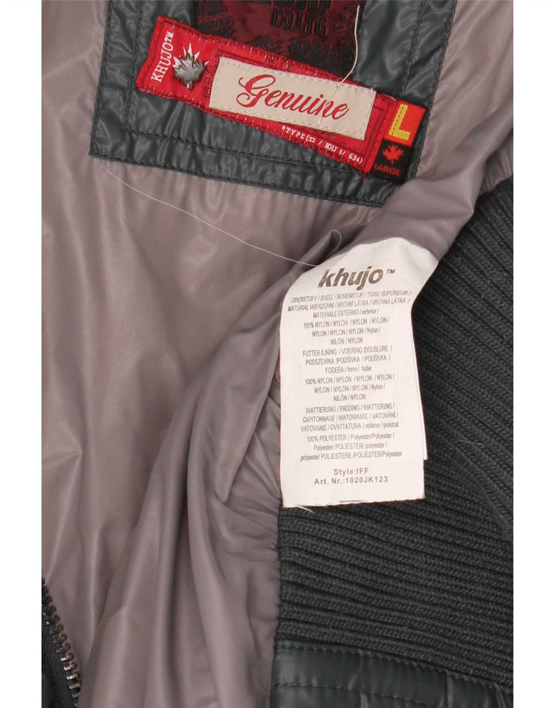 Jaqueta acolchoada feminina KHUJO Reino Unido 14 grande nylon verde