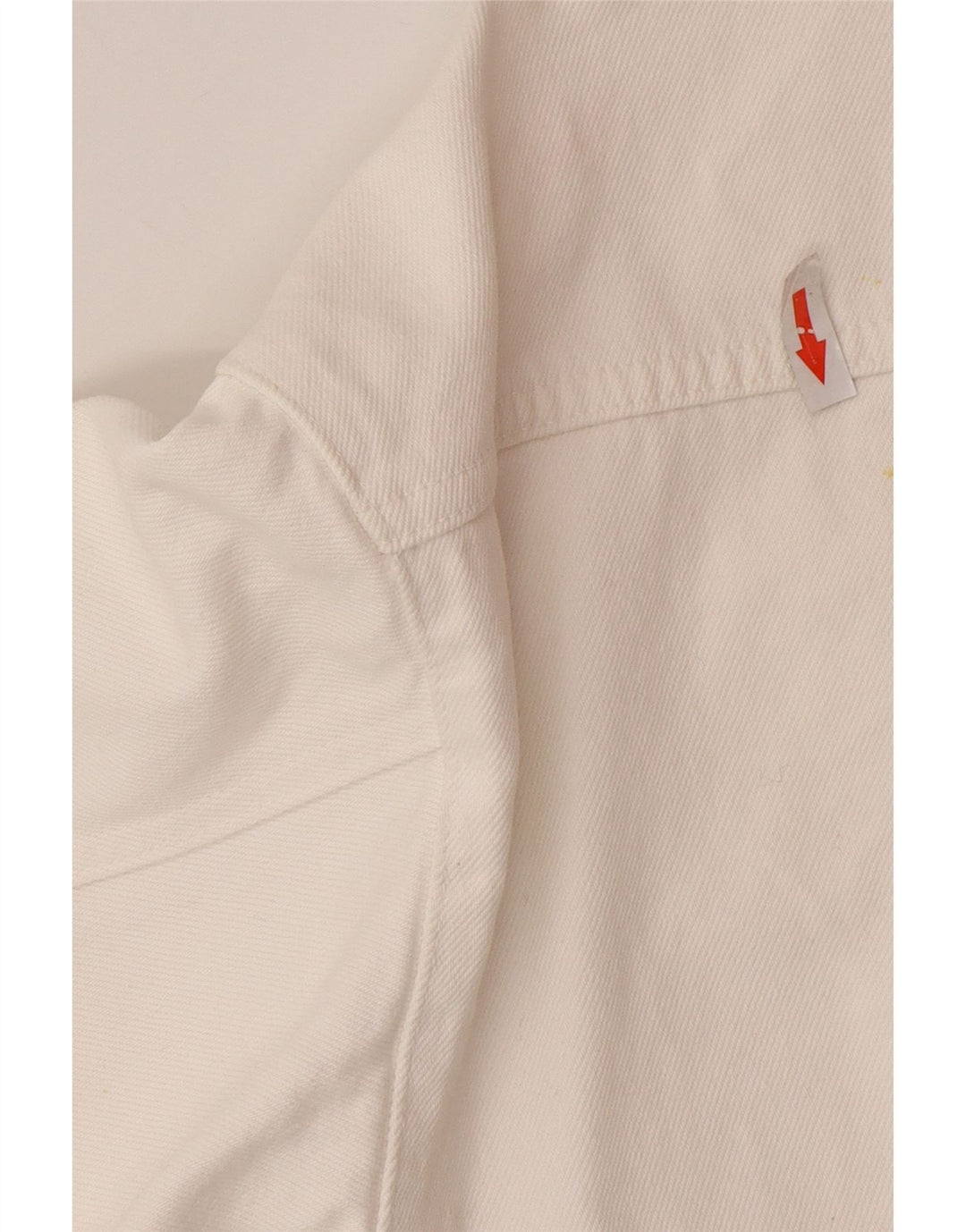 Zara Womens Crop Oversized Denim Jacket Reino Unido 10 Pequeno Algodão Branco