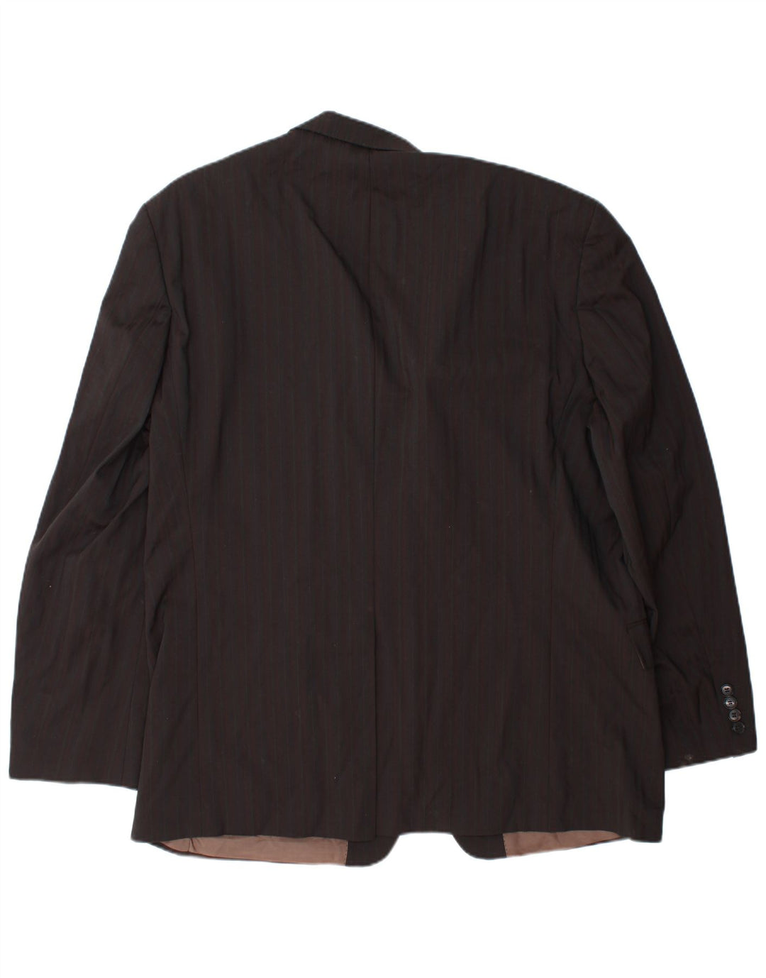 Jaqueta blazer masculina de 2 botões HUGO BOSS UE 58 4XL lã listrada marrom