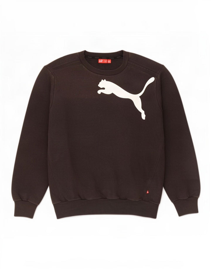 Puma Mens Graphic Moletom Jumper Médio Preto