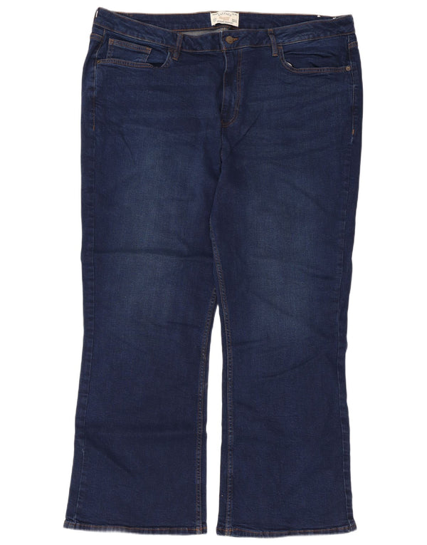Fat Face Womens Bootcut Jeans Reino Unido 22 3XL W42 L29 Azul Marinho Algodão