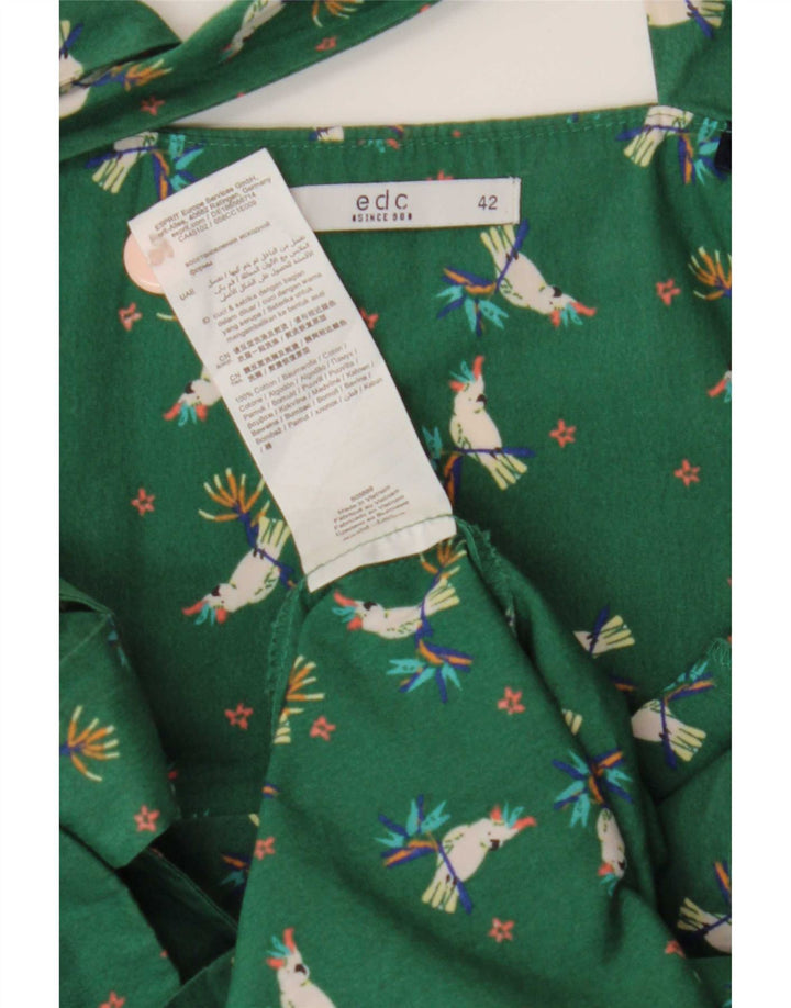 Vestido frente única feminino EDC IT 42 algodão floral verde médio