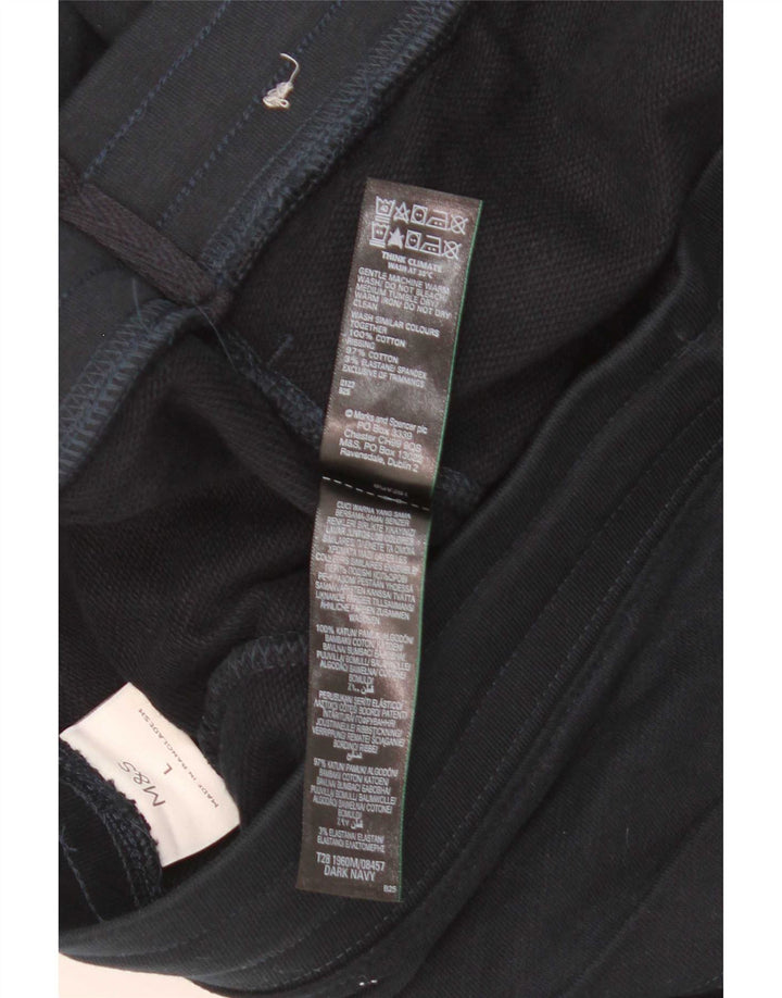 Shorts esportivos masculinos Marks & Spencer grandes de algodão azul marinho