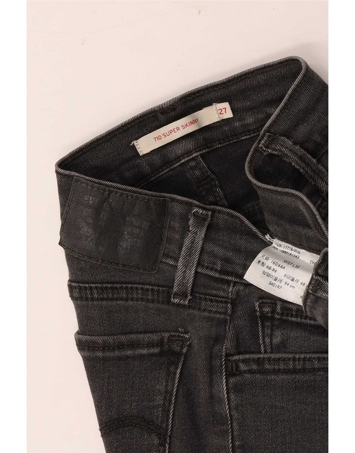 Calça jeans feminina Levi's 710 Super Skinny W27 L30 preta