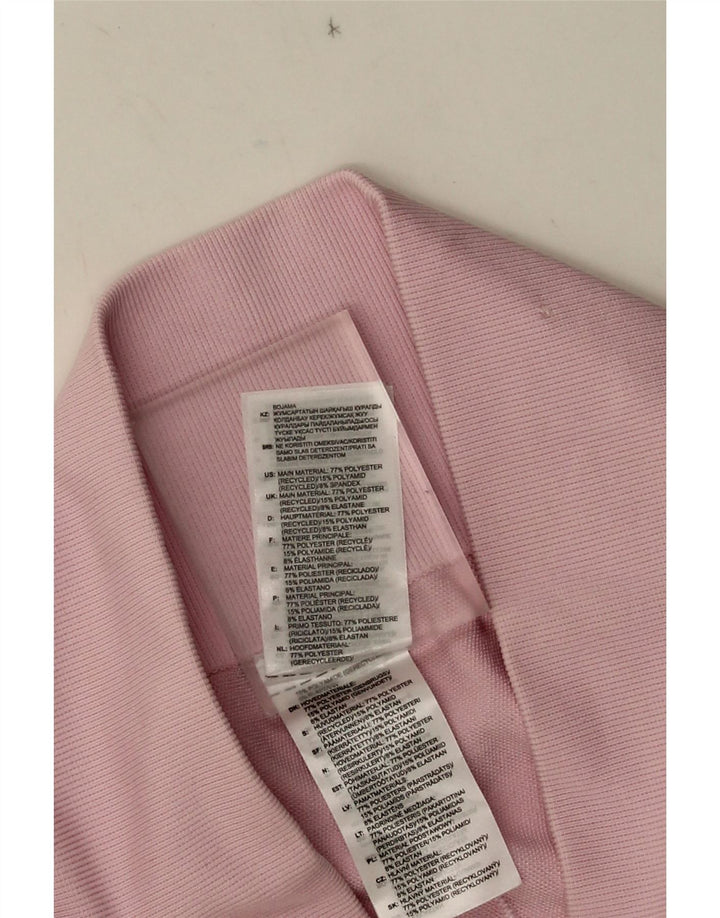 Adidas Womens Capri Leggings UK 12 Médio Rosa Poliéster