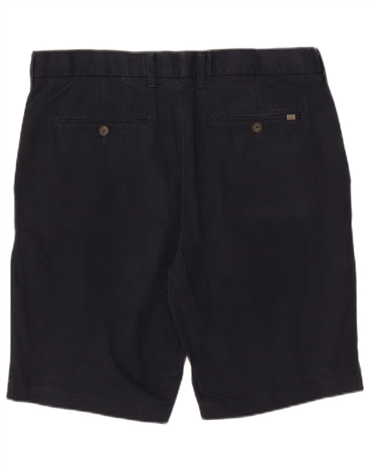 Shorts chino masculino Marks & Spencer W36 grande algodão azul marinho