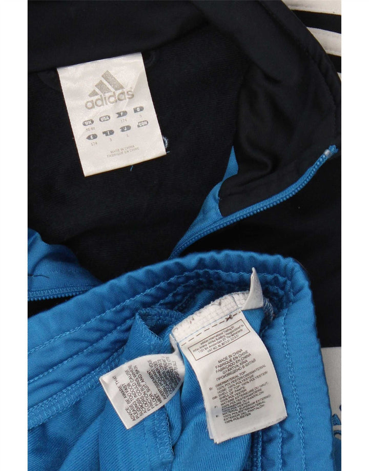 Adidas Mens Tracksuit Top Jacket UK 38/40 Médio Azul Colourblock Poliéster